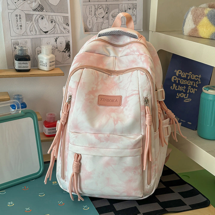 Trendy Marble Patterned Backpack Kalsten