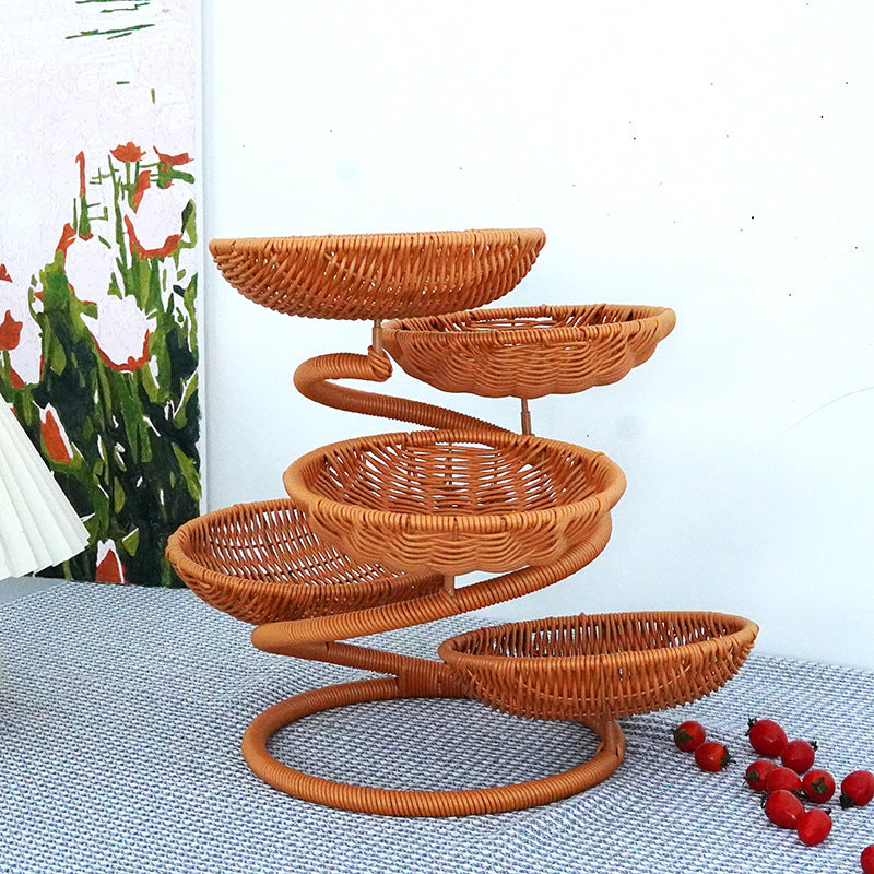 Multi-Tiered Wicker Storage Kalsten