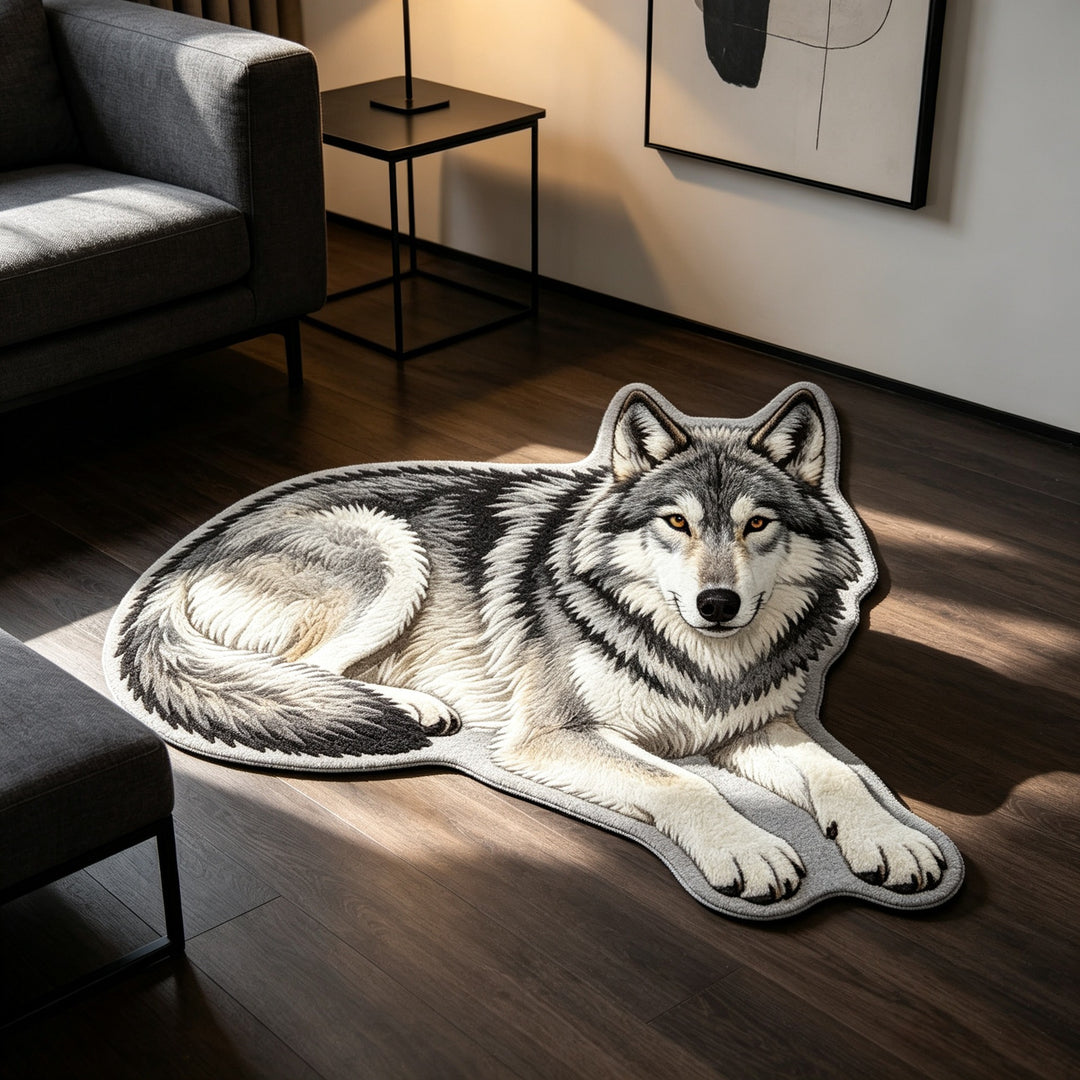 Plush Bear-Shaped Area Rug