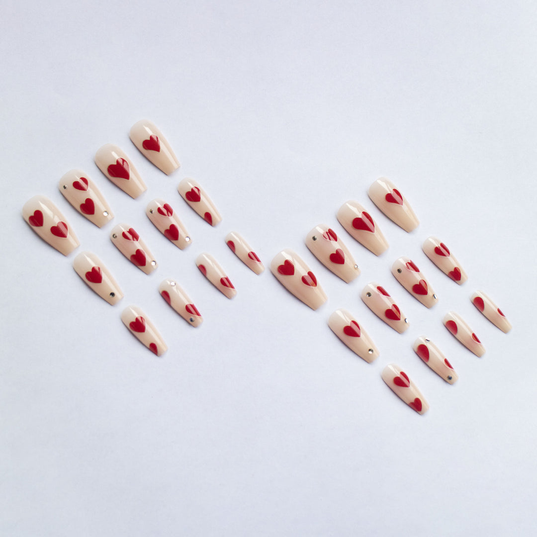Heart-Patterned Gel Nail Art Kit