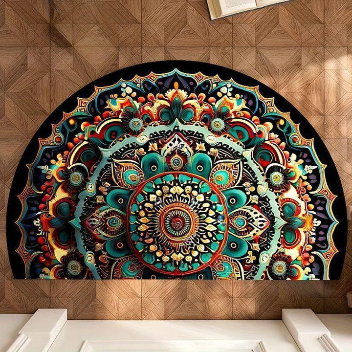 Textured Wooden Plank Doormat Kalsten
