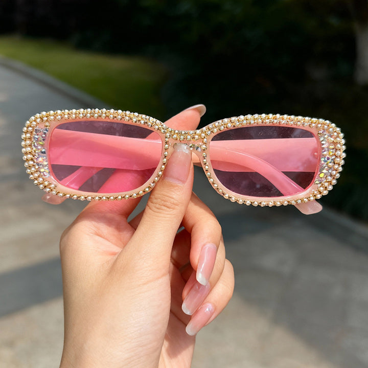 Rhinestone-Embellished Fashion Sunglasses Kalsten