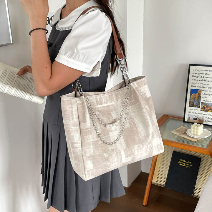 Chic Textured Shoulder Tote