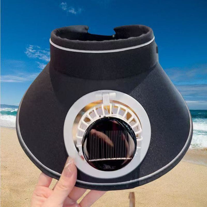 Sport Sun Visor with detachable front fan, adjustable headband and reflective piping Kalsten