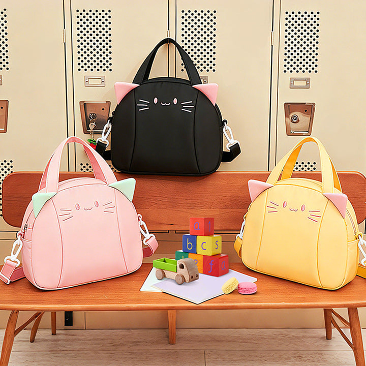 Playful Cat Motif Shoulder Bag Kalsten