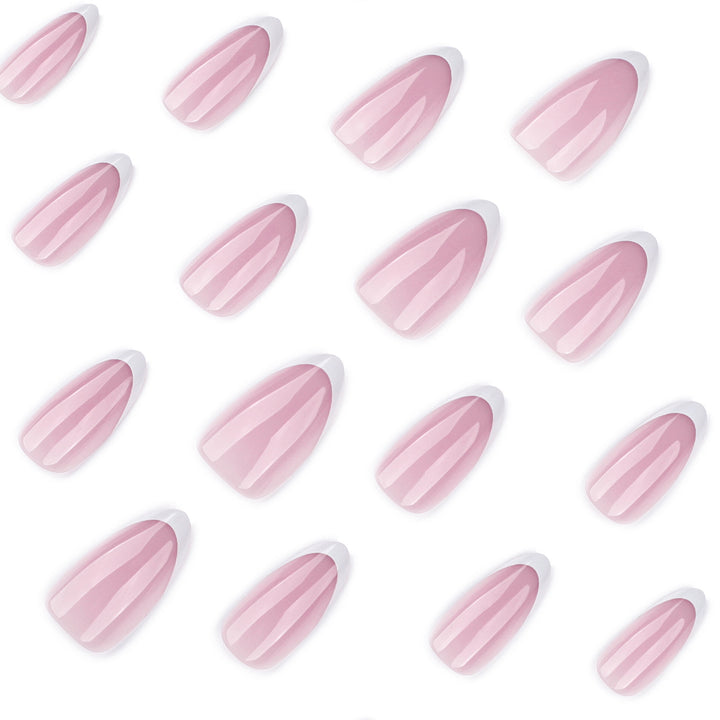 Artful nail extensions with elegant gradient and precise French tip Kalsten