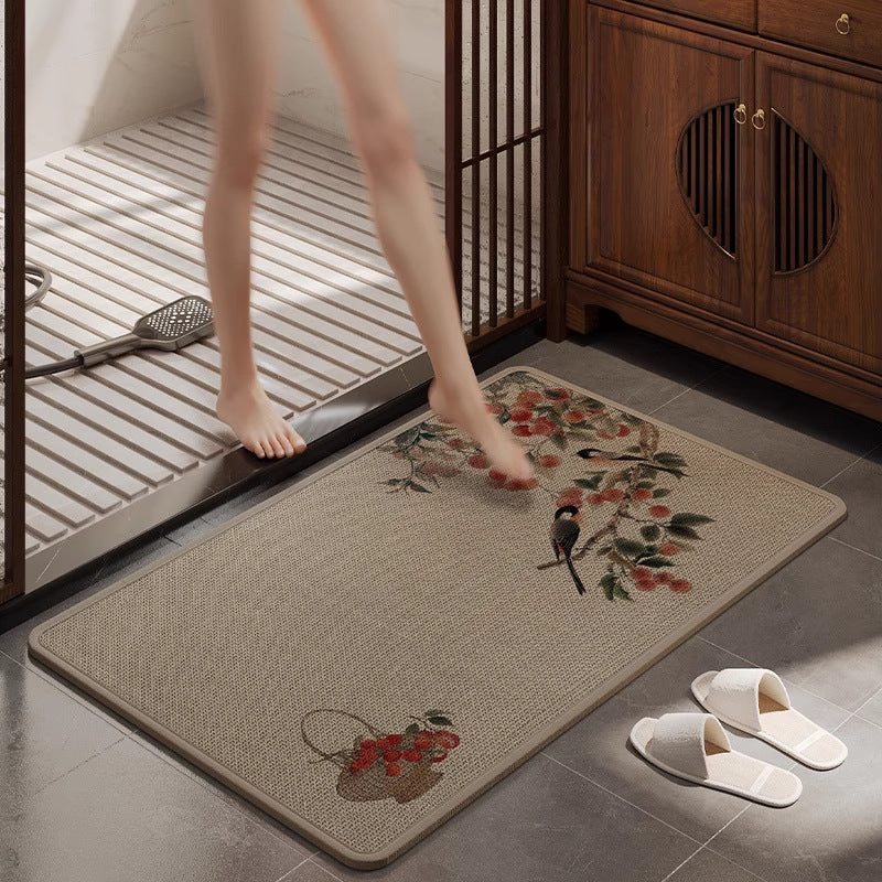 Absorbent Bathroom Floor Mat Kalsten