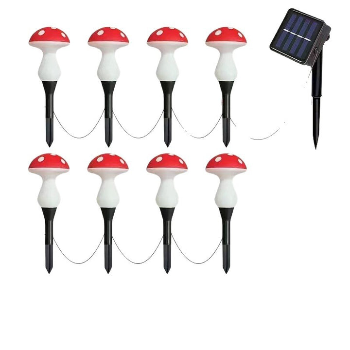 Whimsical Mushroom LED Stake String Lights For Garden Pathway With Weatherproof Design Kalsten