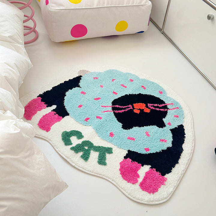 Elephant-Themed Plush Area Mat