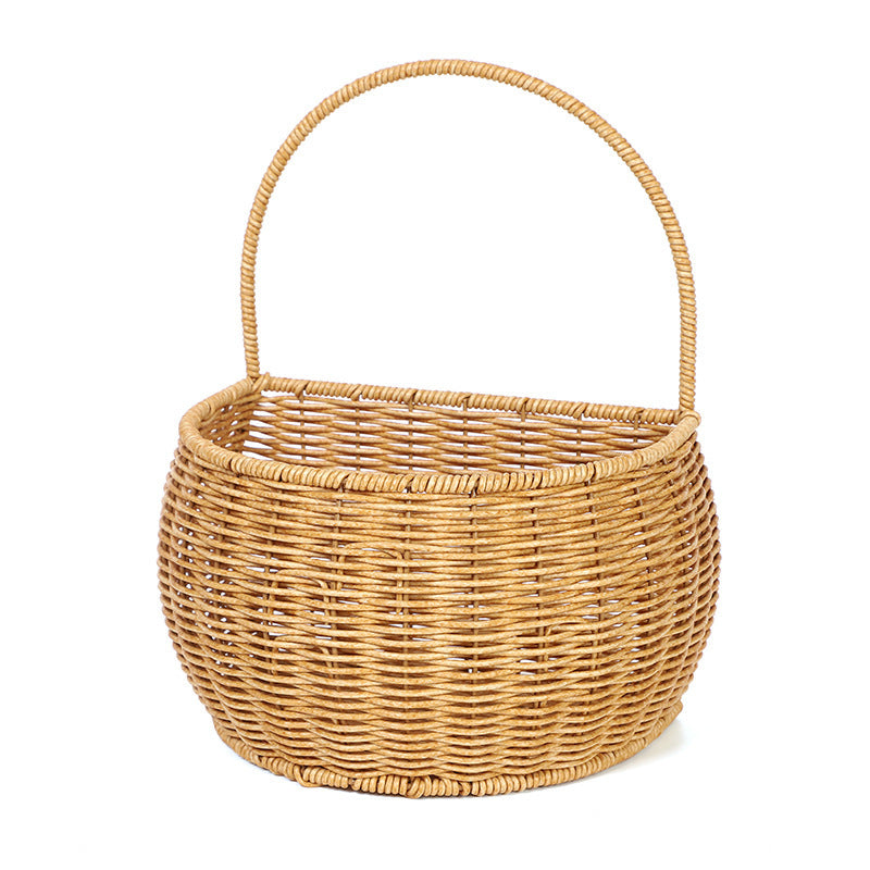 Handwoven Round Storage Basket Kalsten