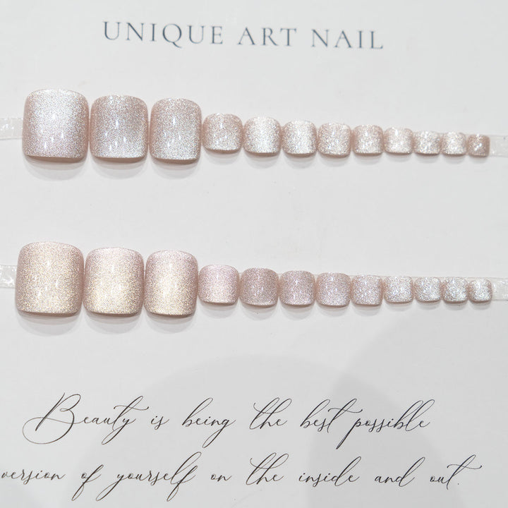 Sparkling Glittered Pedicure Set