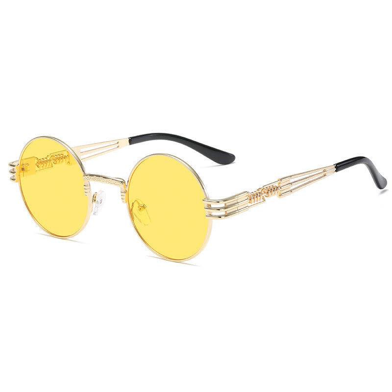 Women's Retro-Inspired Round Sunglasses with Unique Metal Frame Kalsten