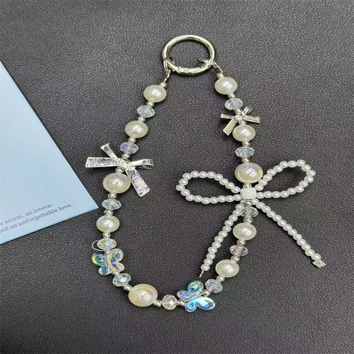 Decorative Pearl and Crystal Keychain Kalsten