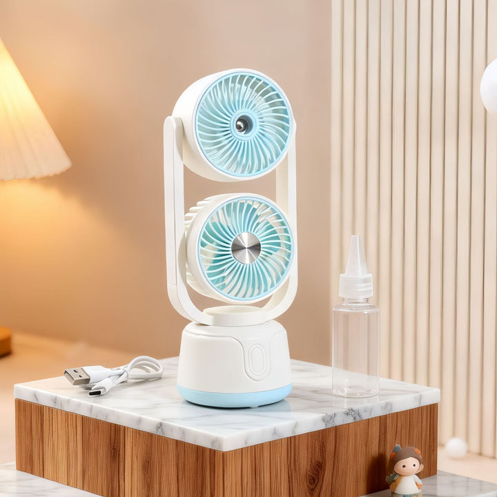 Women's Portable Dual Fan with Spray Function Kalsten