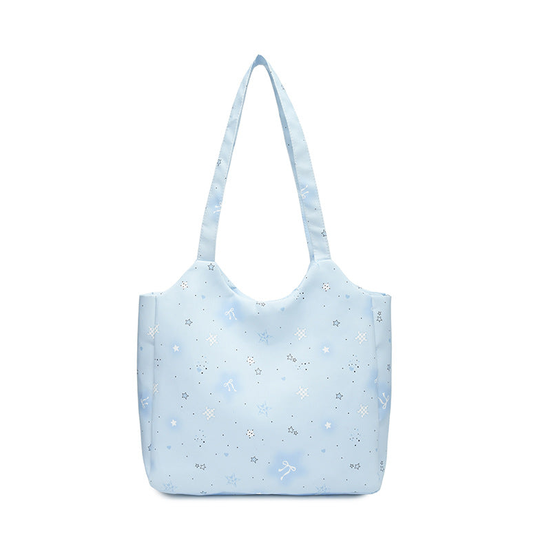 Star-Patterned Reusable Shopping Tote