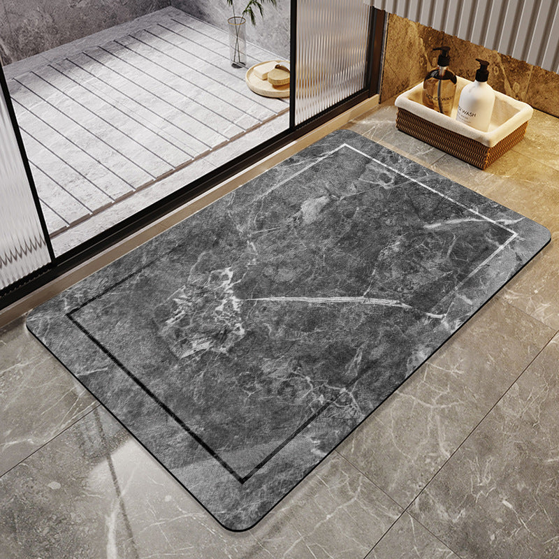 Floral Design Absorbent Bathroom Mat Kalsten