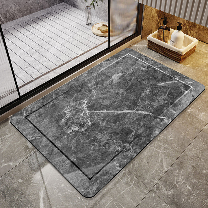 Floral Design Absorbent Bathroom Mat Kalsten
