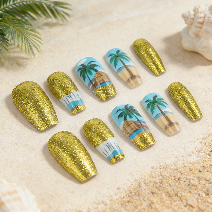 Tropical Paradise Press-On Nail Art Set Kalsten