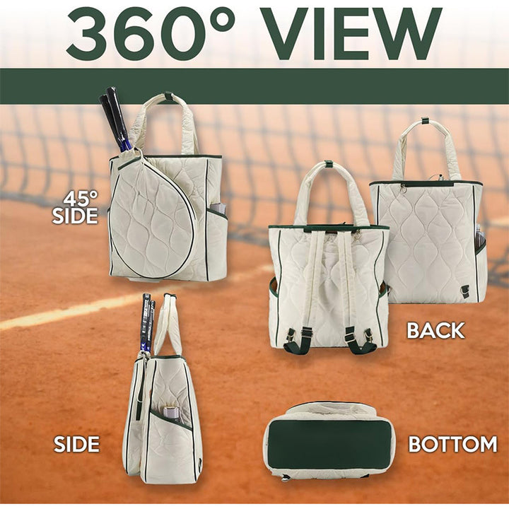 Sporty tennis bag with integrated racket and accessory compartment Kalsten