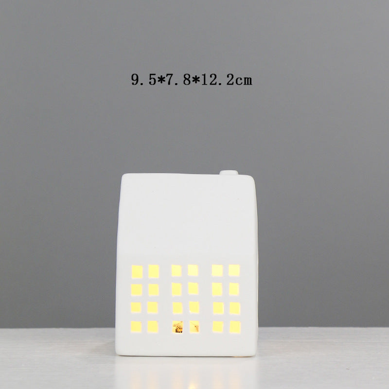 Ceramic House-Shaped Tea Light Holder Kalsten