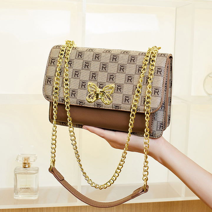 Elegant Butterfly Accent Shoulder Bag