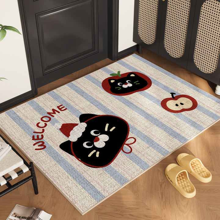 Adorable Cat-Themed Welcome Mat