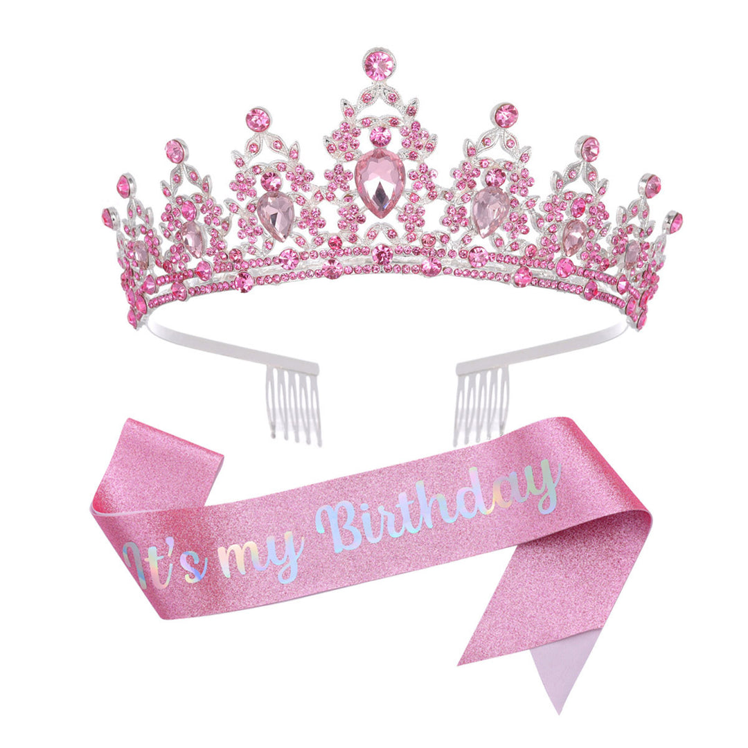 Women's black embellished tiara with elegant design Kalsten