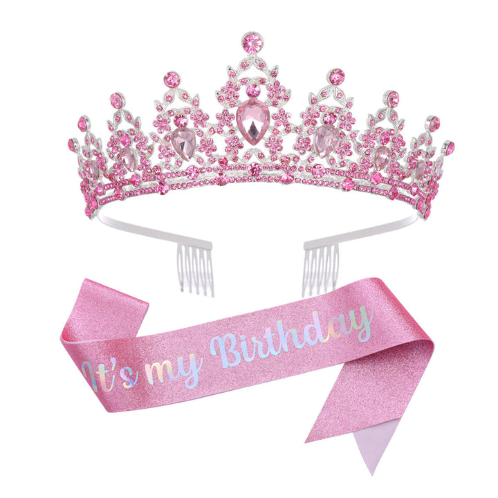 Women's black embellished tiara with elegant design Kalsten