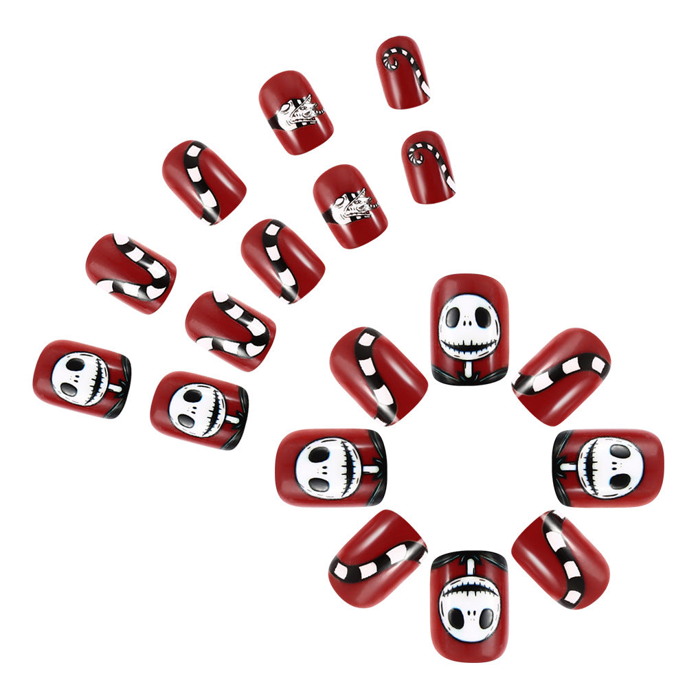 Halloween-Themed Artistic Press-On Nail Set Kalsten
