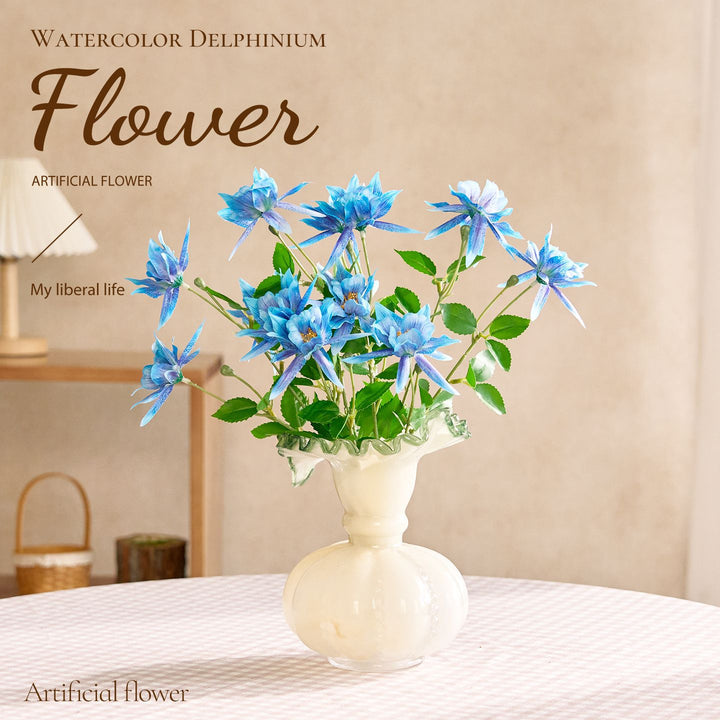 Lifelike Multi-Bloom Flower Stem