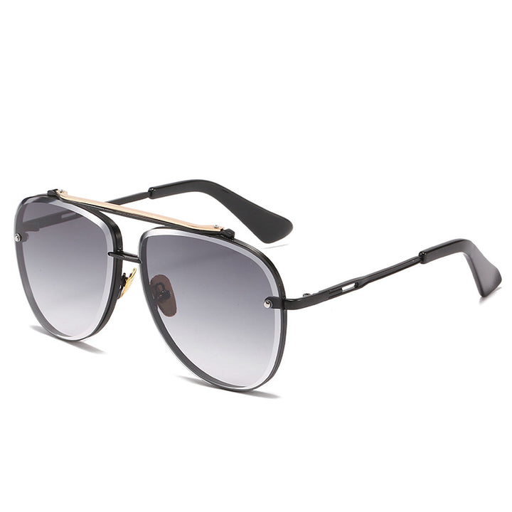 Women's Oversized Pilot Sunglasses with Adjustable Nose Pads and High-Quality Metal Frame Kalsten
