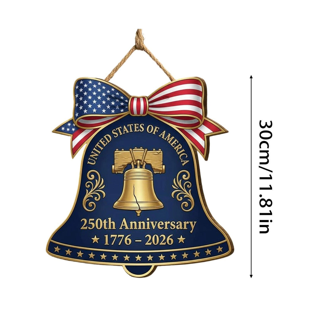 Unisex nan patriotic anniversary commemorative circular resin wall plaque with high-relief eagle Liberty Bell and Statue of Liberty personalization Kalsten
