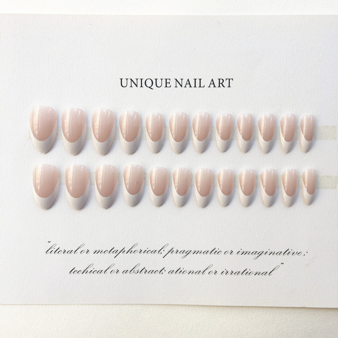 Elegant French Tip Press-On Nail Set
