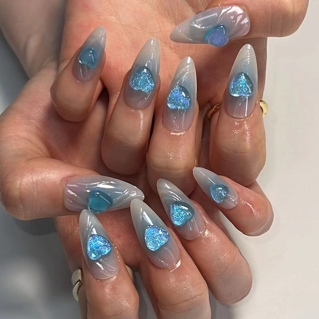 Elegant Artificial Nails with Botanical Designs Kalsten