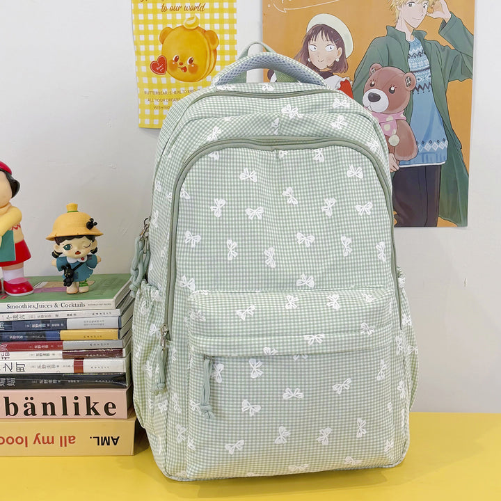 Cute Bow-Embellished Casual Backpack Kalsten