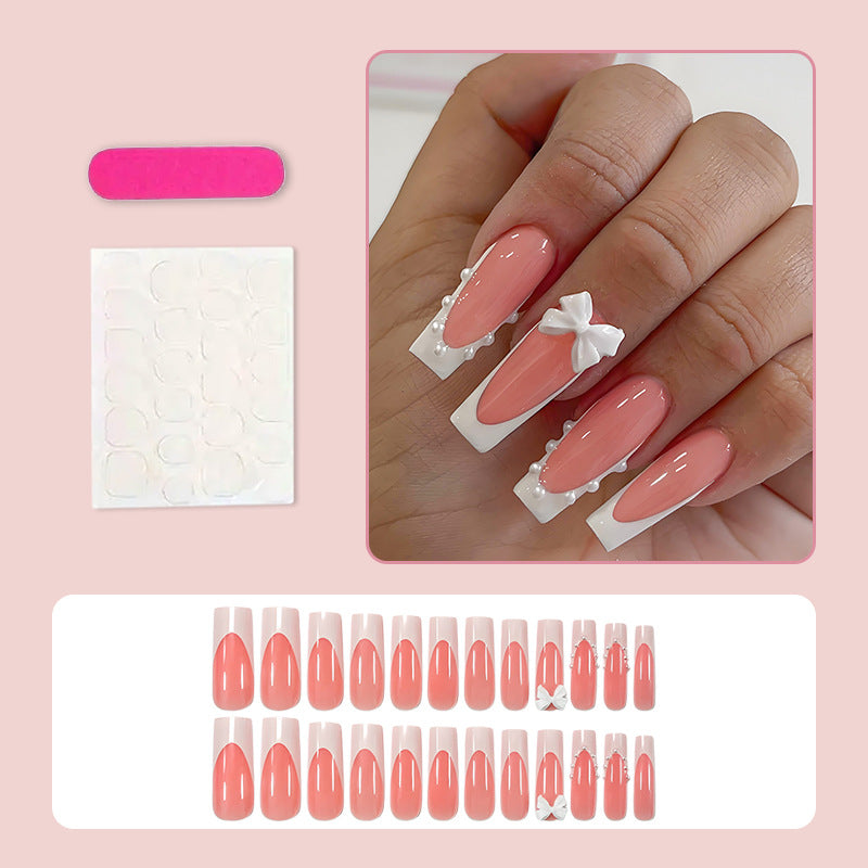 Artificial nail set with elegant 3D bows and high-quality decorations Kalsten