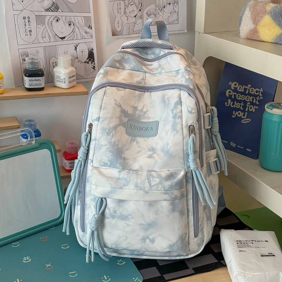 Trendy Marble Patterned Backpack Kalsten