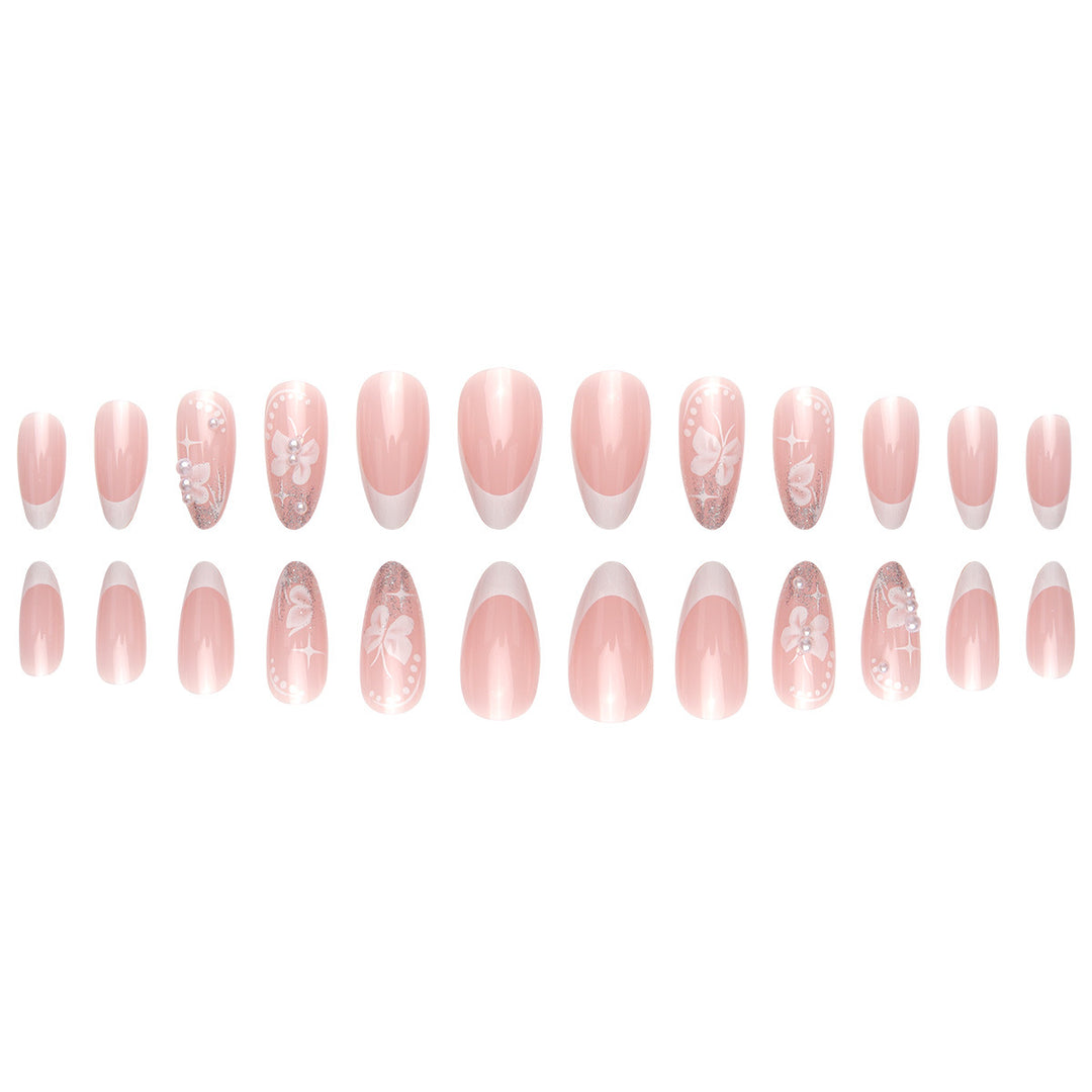 Elegant Floral Accented Stiletto Press-On Nails Kalsten 1789085850