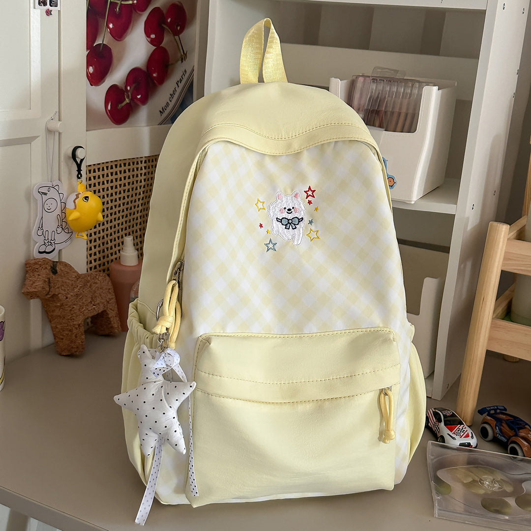 Cute Decorative Checked Pattern Backpack Kalsten