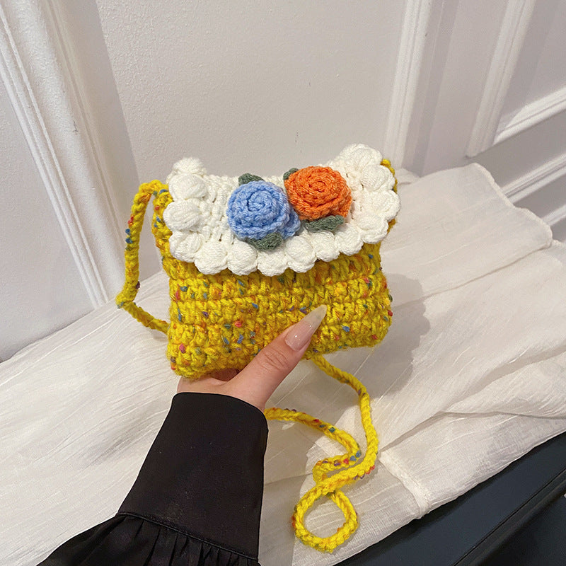 Floral Crochet Mini Handbag