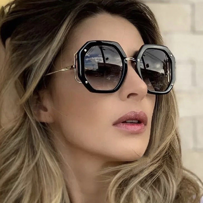 Ladies stylish octagonal sunglasses with UV protection and elegant frame Kalsten