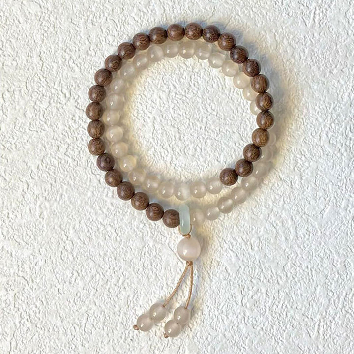 Natural Wood and Stone Beaded Bracelet Kalsten