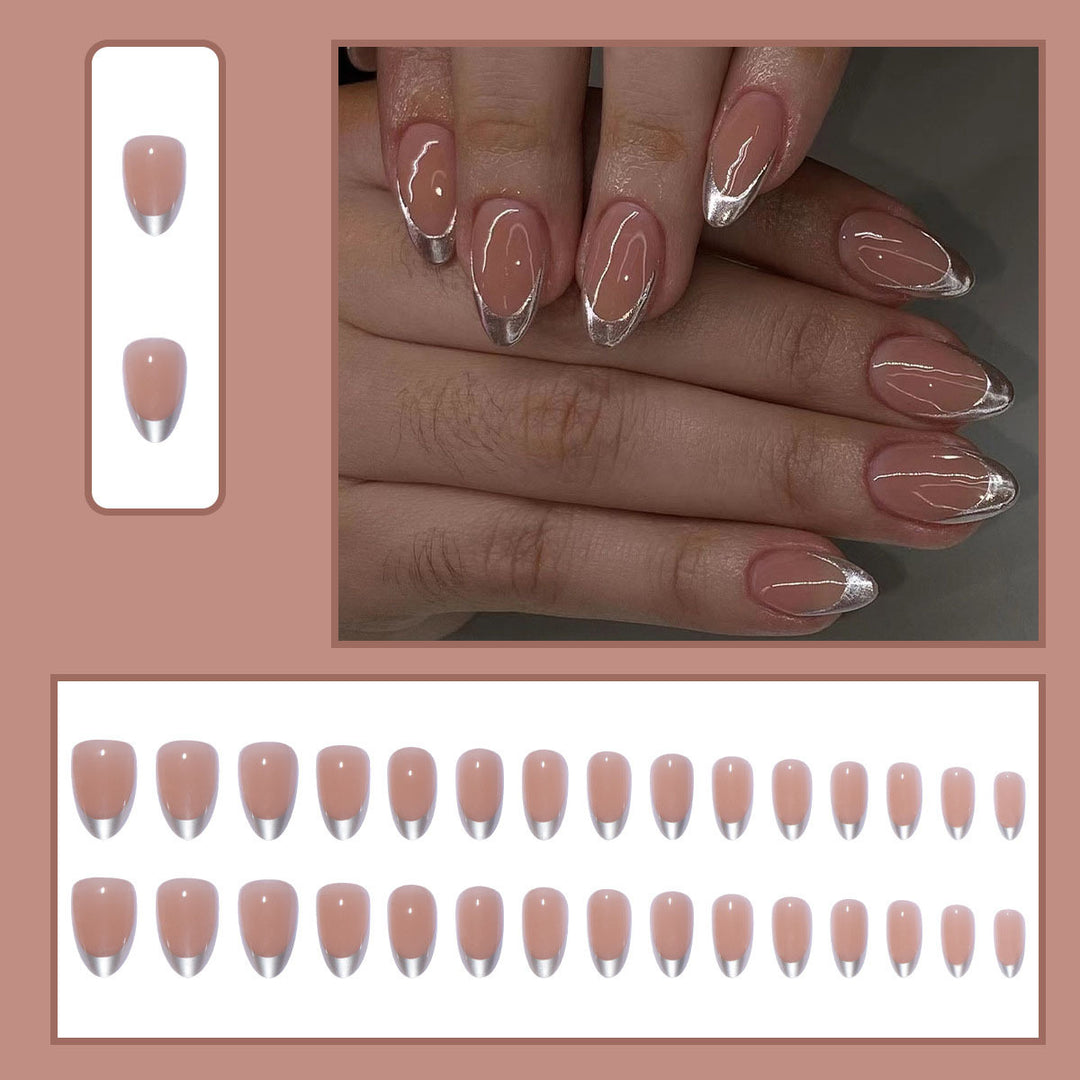 Stylish French Tip Press-On Nail Set Kalsten