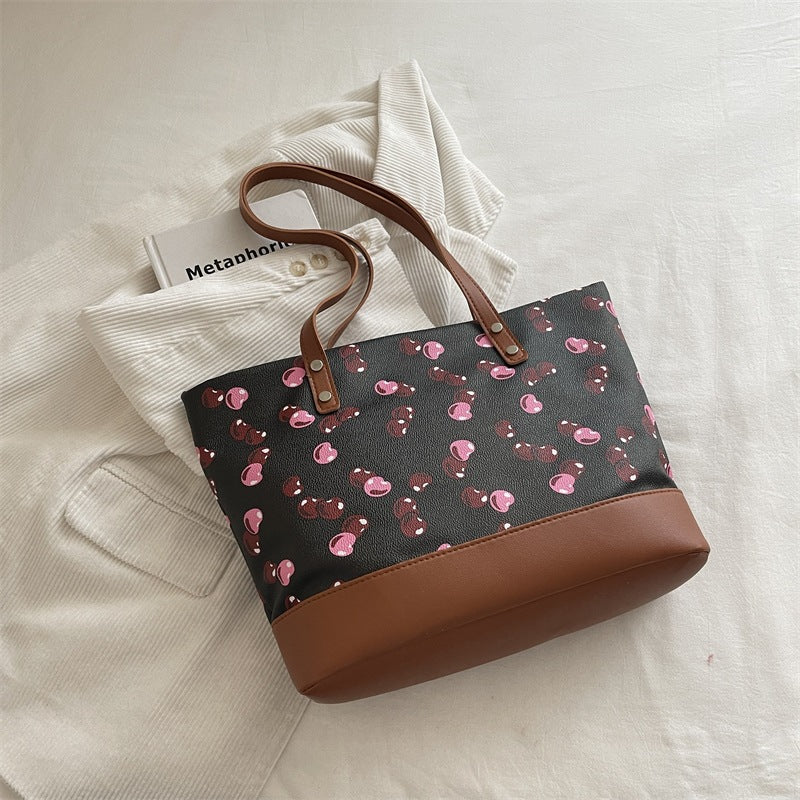 Playful Printed Canvas Tote Bag Kalsten