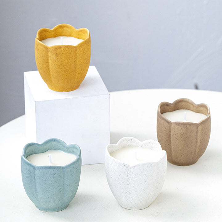 Decorative Organic Ceramic Candle Holder Kalsten