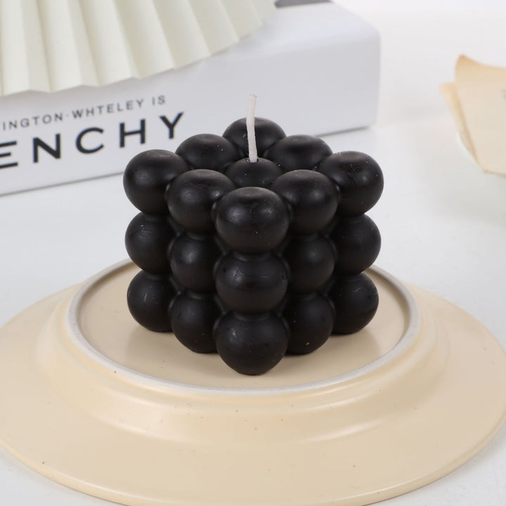 Bubble Cube Sculptural Decorative Soy Candle