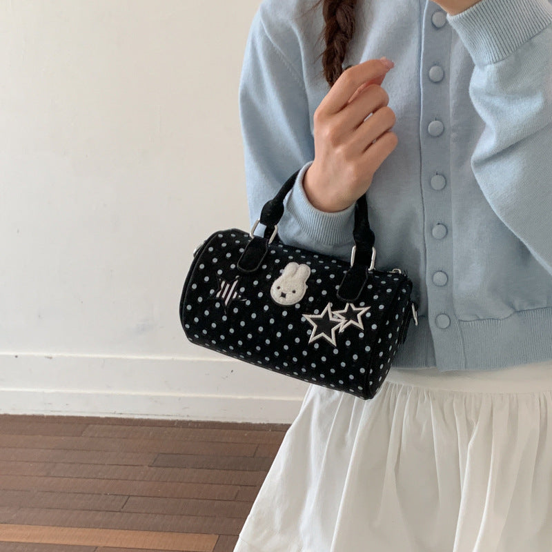 Fun Embroidered Polka Dot Handbag Kalsten