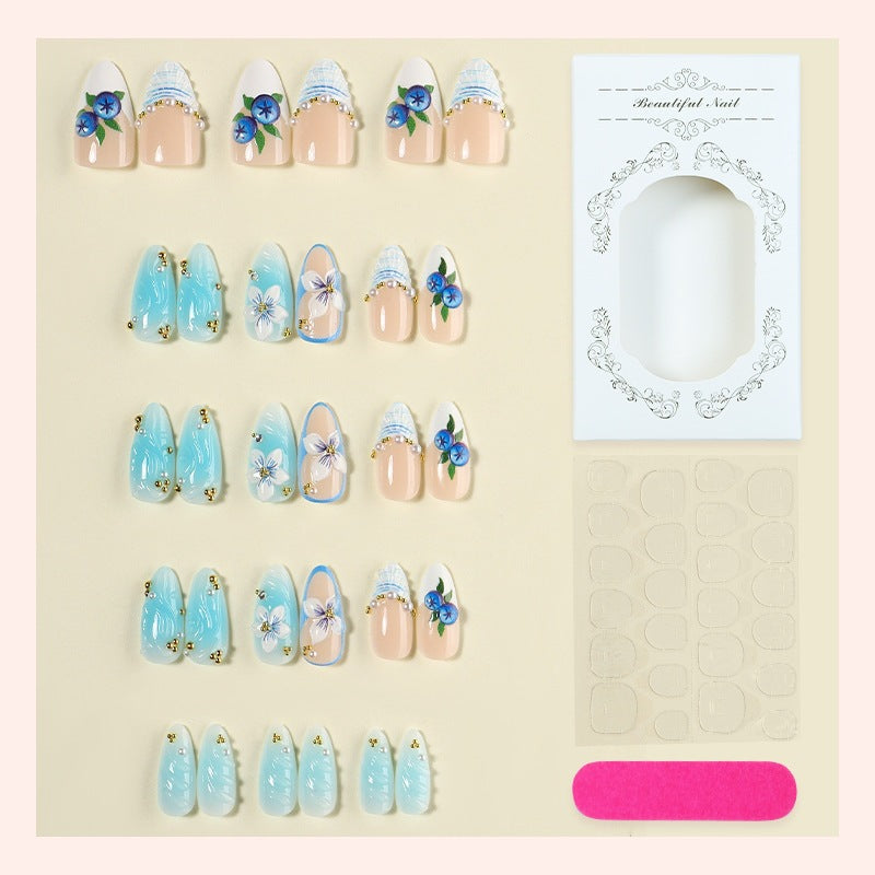 Art nail set with floral and glamorous designs Kalsten