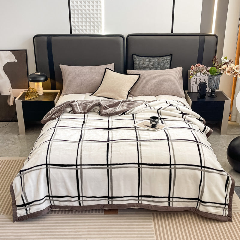 Floral Patterned Fleece Throw Blanket Kalsten