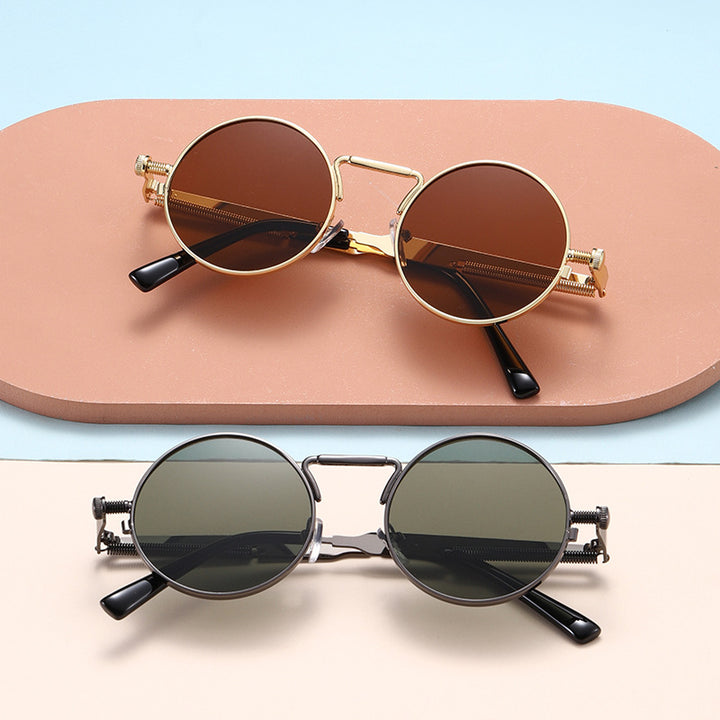 Women's fashionable round sunglasses with precise metal frame Kalsten